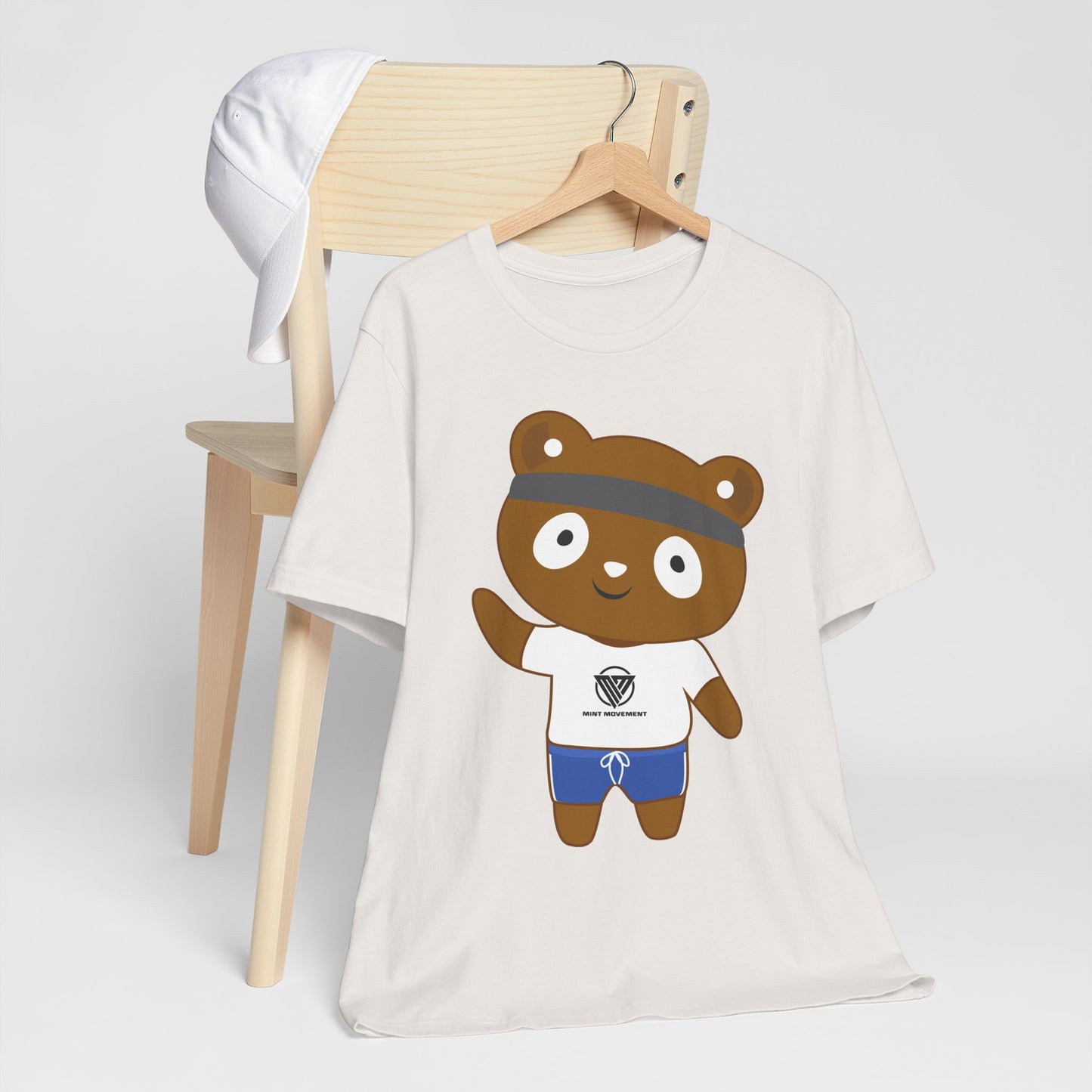 Cute Bear Graphic Unisex Jersey Tee - Perfect for Casual Wear and Gift