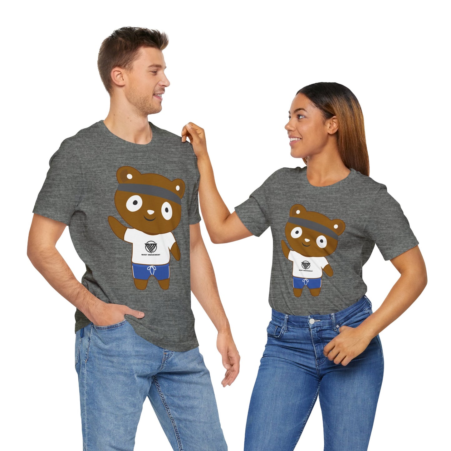 Cute Bear Graphic Unisex Jersey Tee - Perfect for Casual Wear and Gift