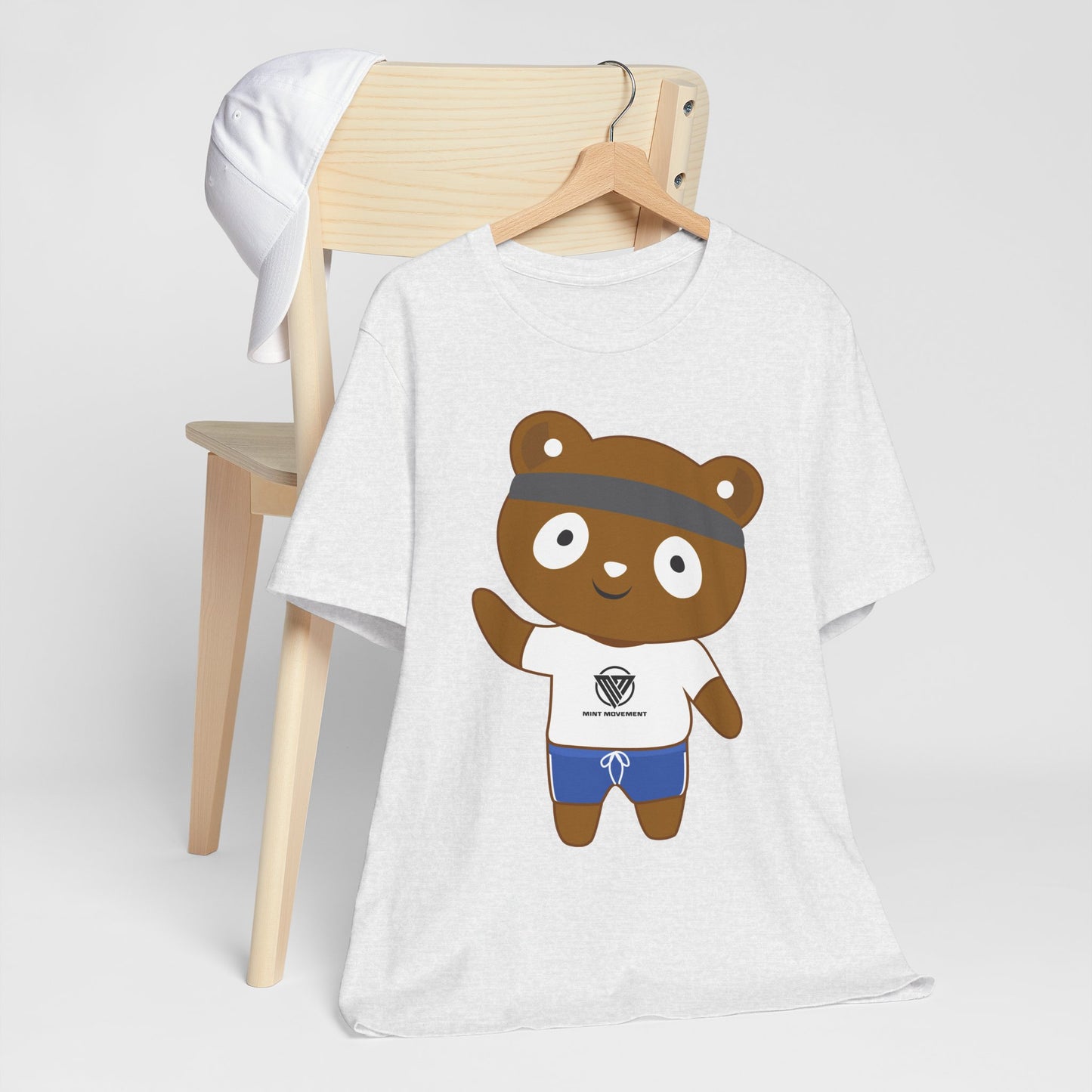 Cute Bear Graphic Unisex Jersey Tee - Perfect for Casual Wear and Gift