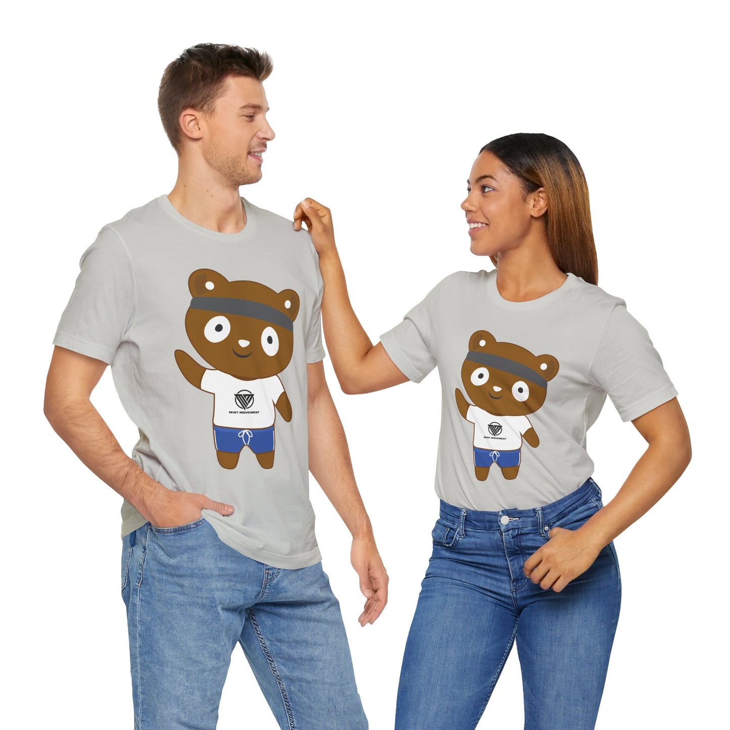 Cute Bear Graphic Unisex Jersey Tee - Perfect for Casual Wear and Gift