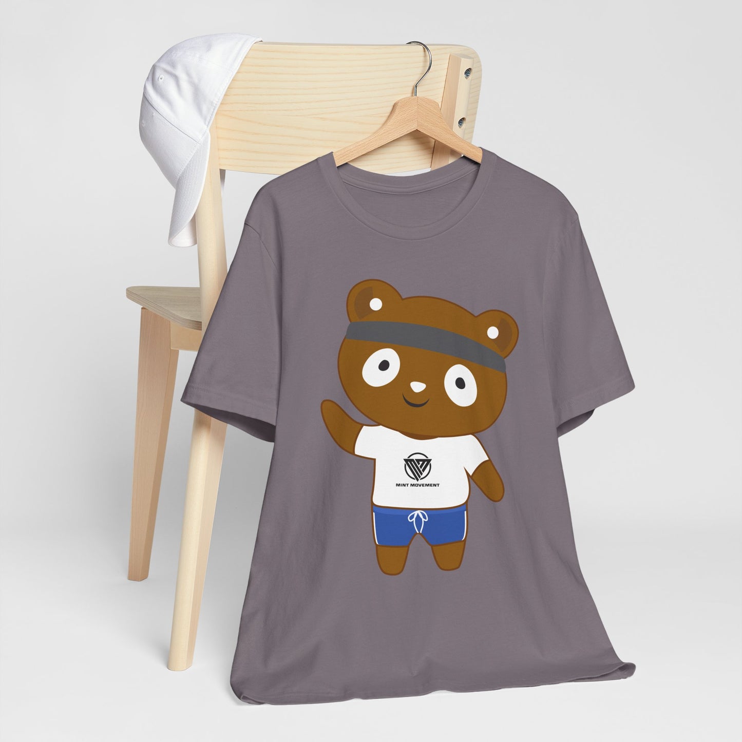 Cute Bear Graphic Unisex Jersey Tee - Perfect for Casual Wear and Gift