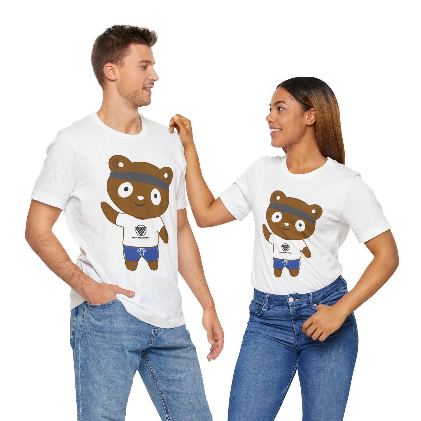 Cute Bear Graphic Unisex Jersey Tee - Perfect for Casual Wear and Gift