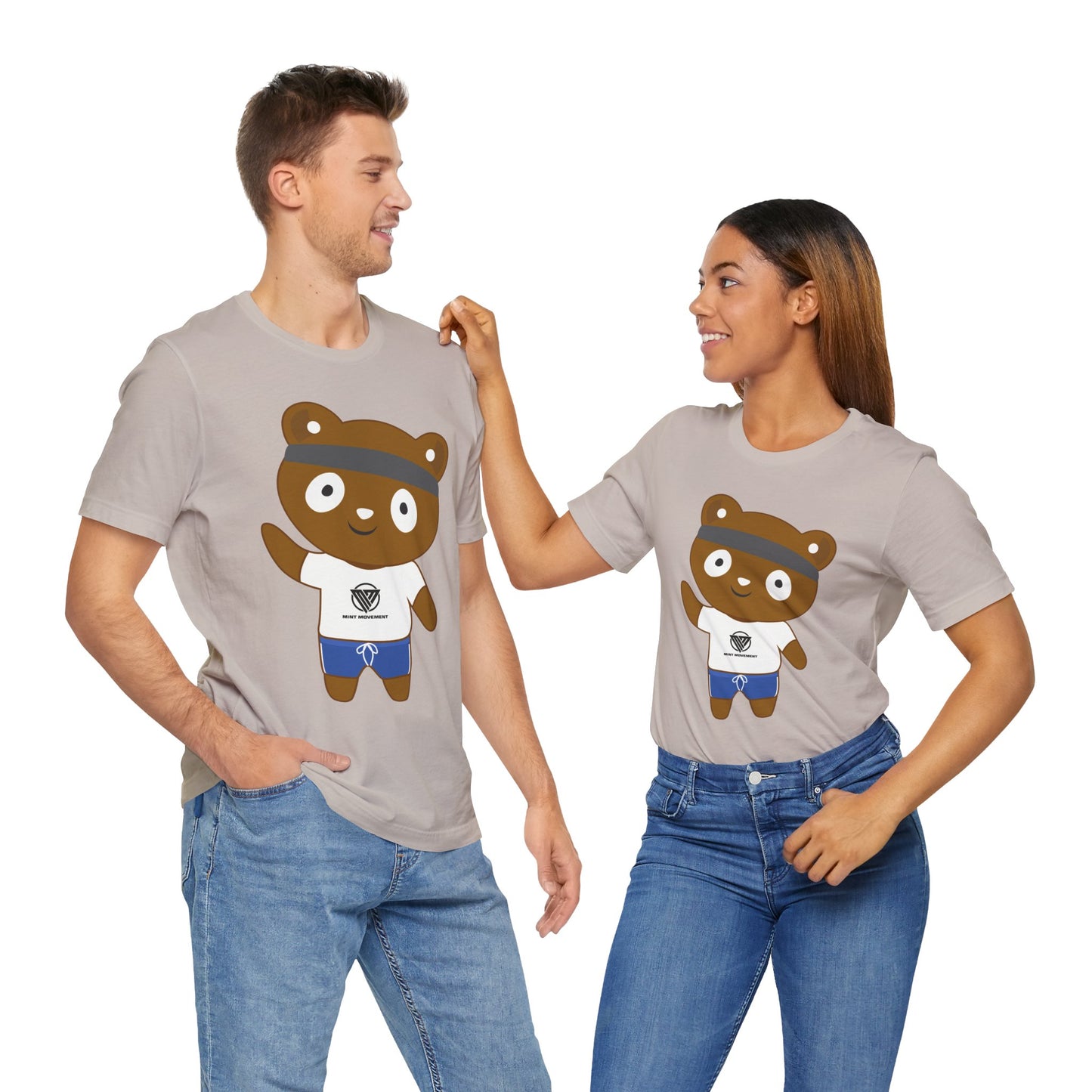 Cute Bear Graphic Unisex Jersey Tee - Perfect for Casual Wear and Gift