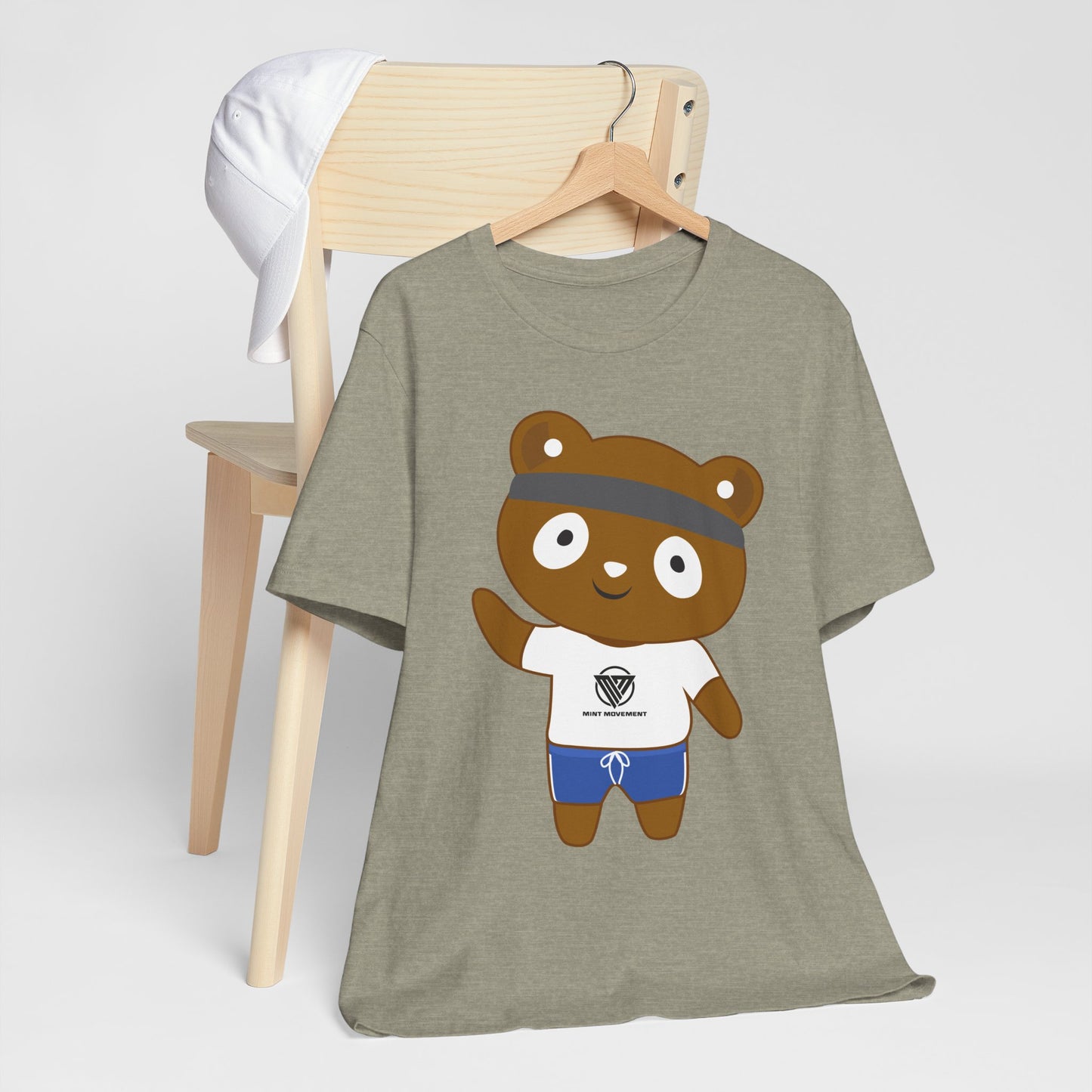 Cute Bear Graphic Unisex Jersey Tee - Perfect for Casual Wear and Gift
