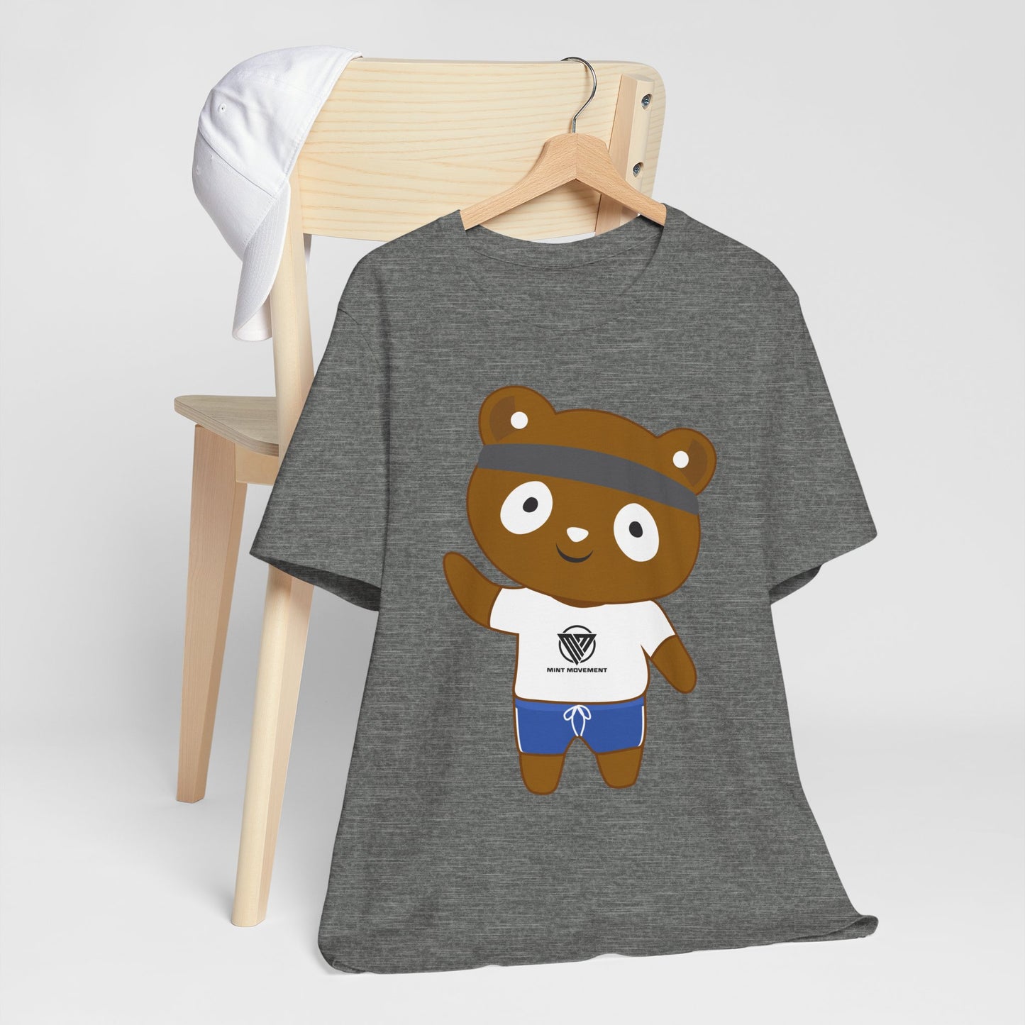 Cute Bear Graphic Unisex Jersey Tee - Perfect for Casual Wear and Gift