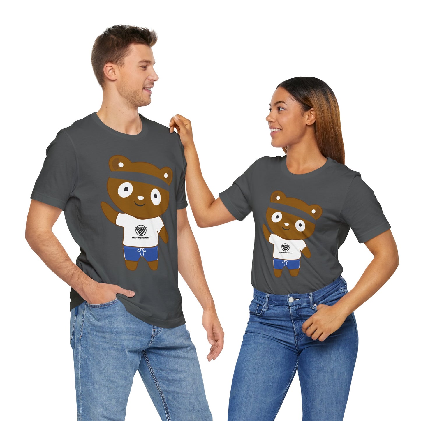 Cute Bear Graphic Unisex Jersey Tee - Perfect for Casual Wear and Gift