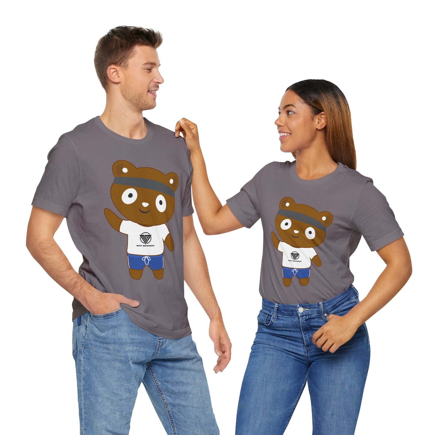 Cute Bear Graphic Unisex Jersey Tee - Perfect for Casual Wear and Gift