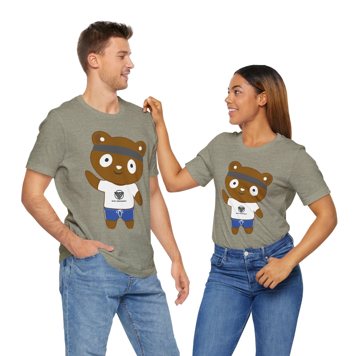 Cute Bear Graphic Unisex Jersey Tee - Perfect for Casual Wear and Gift