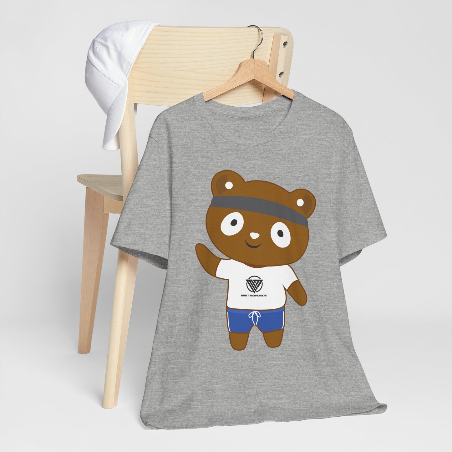Cute Bear Graphic Unisex Jersey Tee - Perfect for Casual Wear and Gift