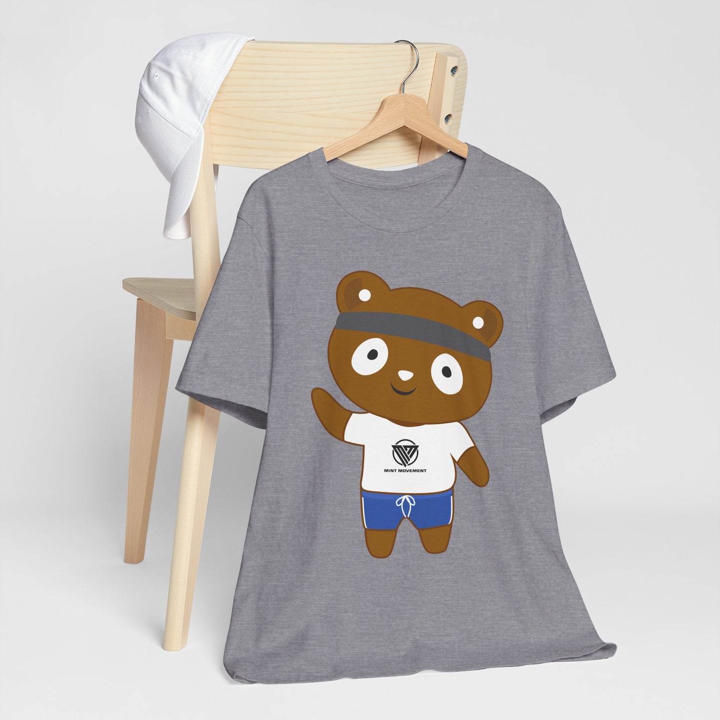 Cute Bear Graphic Unisex Jersey Tee - Perfect for Casual Wear and Gift