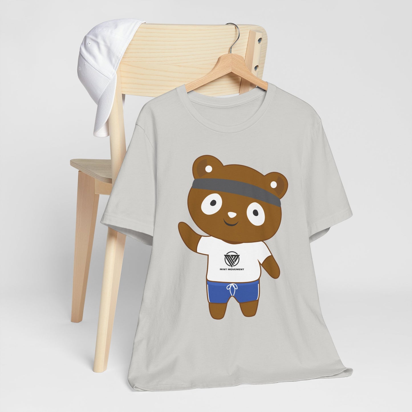 Cute Bear Graphic Unisex Jersey Tee - Perfect for Casual Wear and Gift