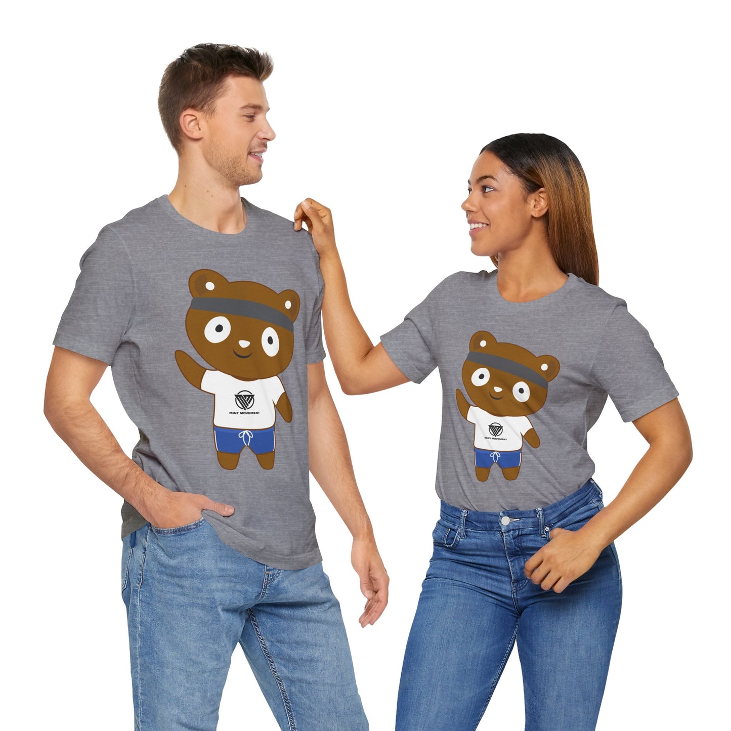 Cute Bear Graphic Unisex Jersey Tee - Perfect for Casual Wear and Gift
