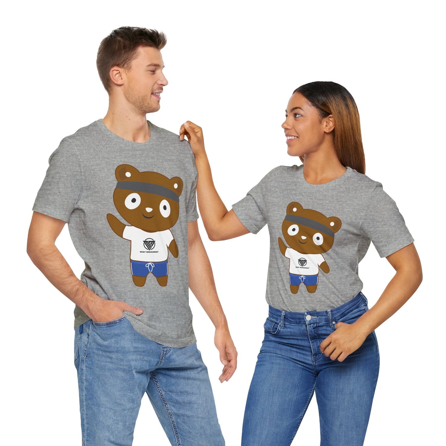 Cute Bear Graphic Unisex Jersey Tee - Perfect for Casual Wear and Gift