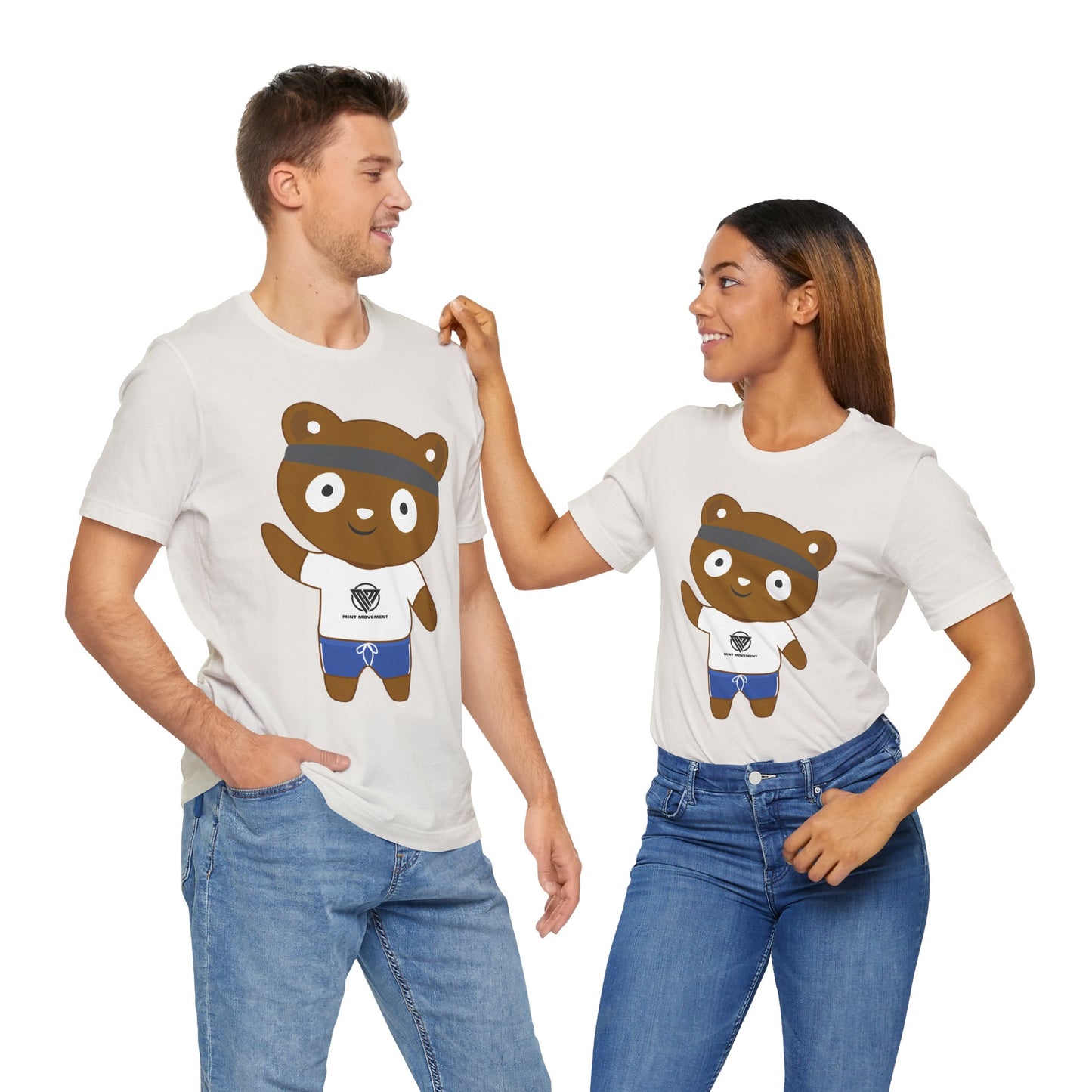 Cute Bear Graphic Unisex Jersey Tee - Perfect for Casual Wear and Gift