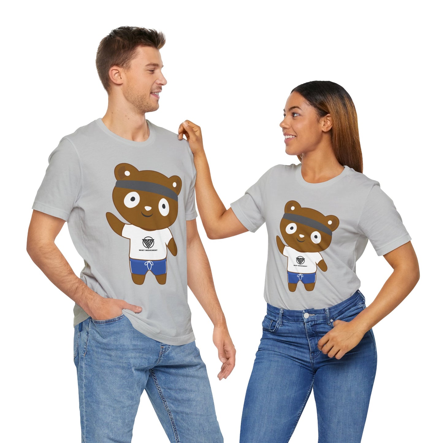 Cute Bear Graphic Unisex Jersey Tee - Perfect for Casual Wear and Gift